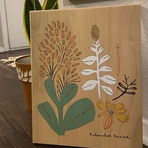 Succulent wooden decor sign